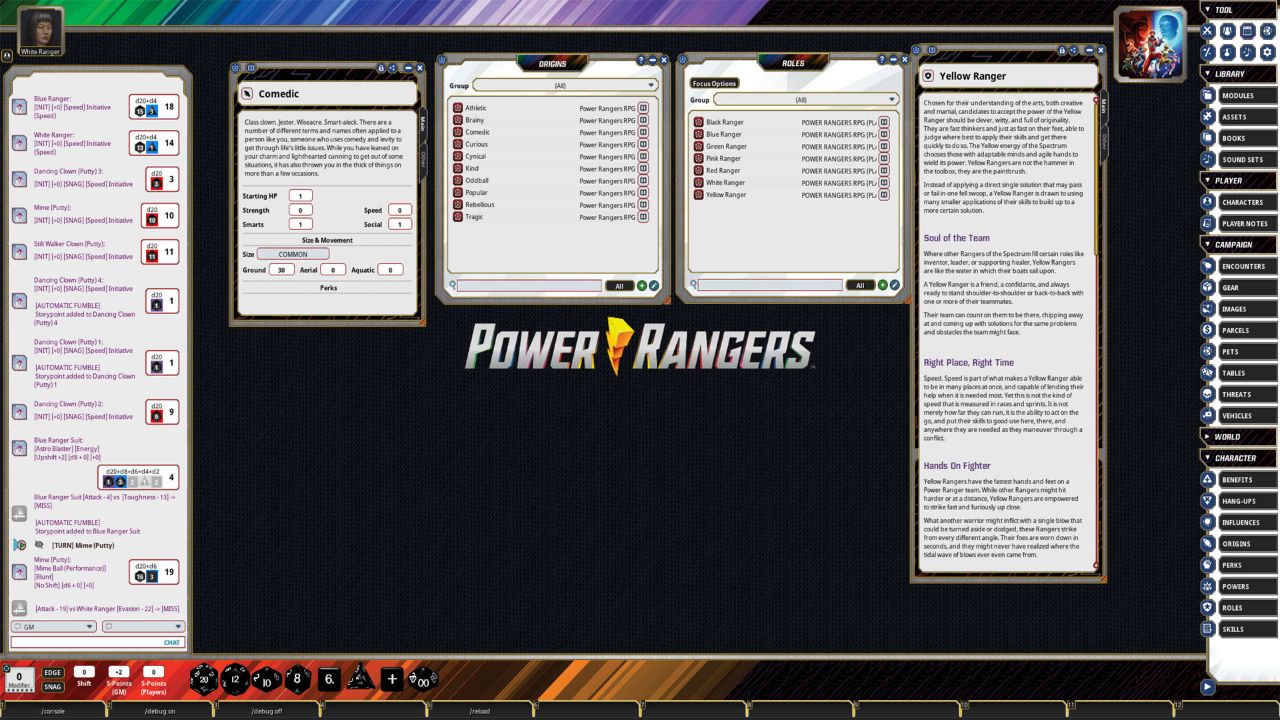 Power Rangers Roleplaying Game Core Rulebook for Fantasy Grounds