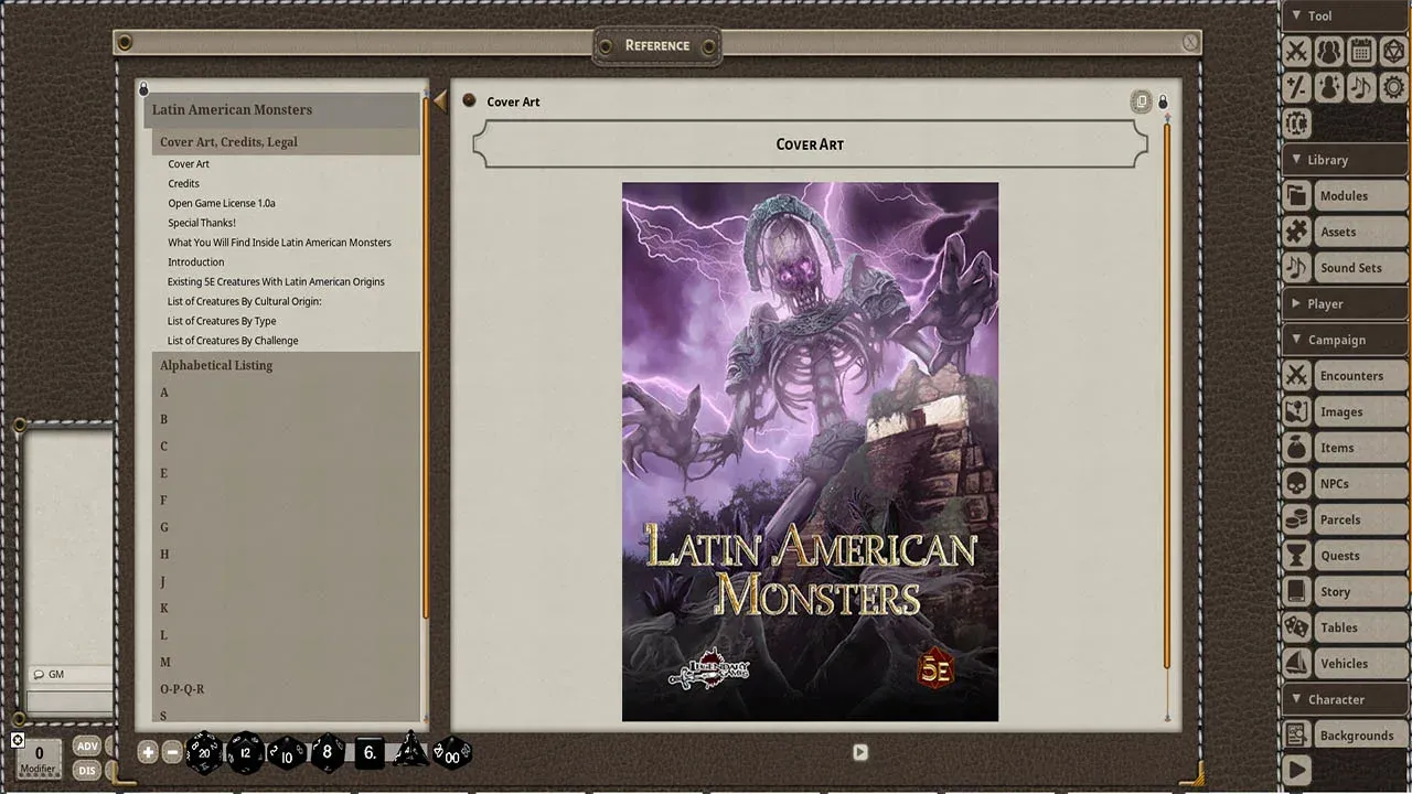Latin American Monsters for Fantasy Grounds