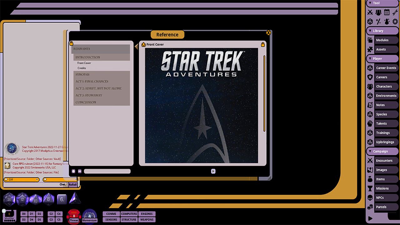 Fantasy Grounds Unity Store - Star Trek Adventures VTT modules
