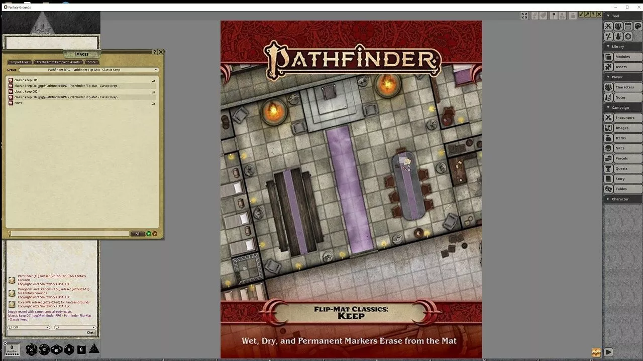 Pathfinder Flip-Mat Classics Keep, Tappetino Da Gioco Riutilizzabile 61x76cm, Per Giochi Di Ruolo Fantasy - 2