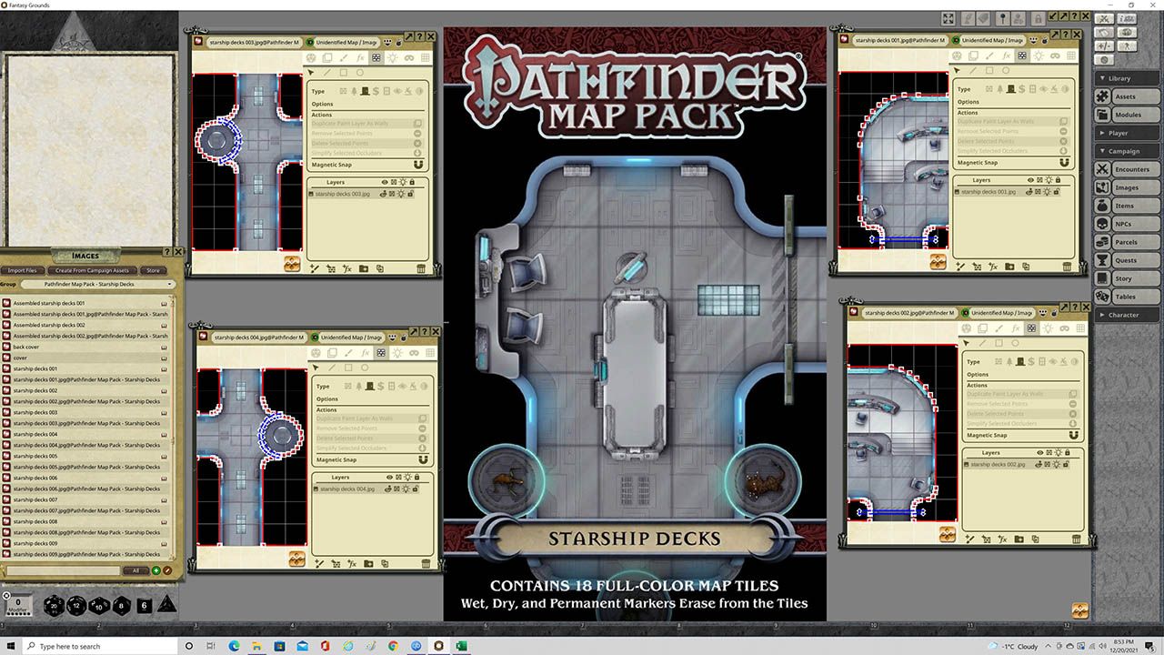 Map Pack PZO4072 Paizo Publishing Pathfinder RPG Starship Decks 