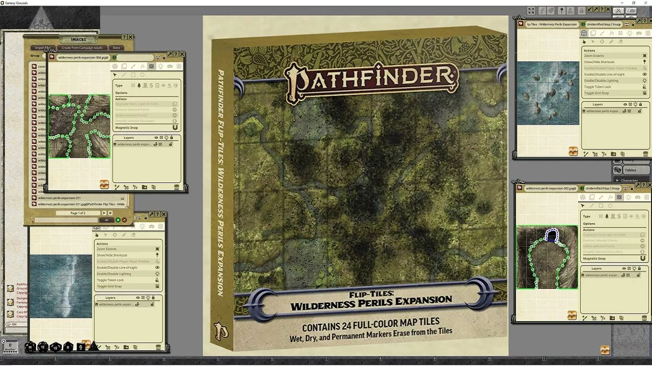 Pathfinder Flip-Tiles: Espansione Wilderness Perils - 24 Tessere Double-Faced Per Giochi Di Ruolo - 4