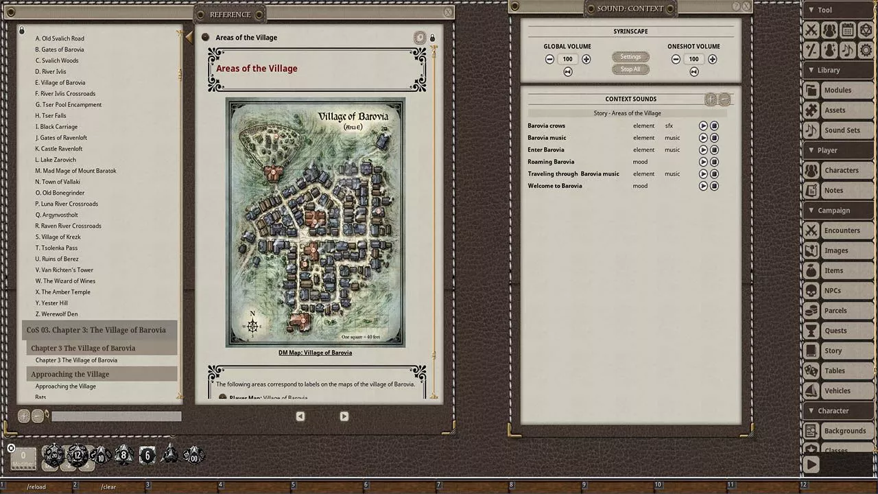 D&D Curse of Strahd - Syrinscape Sound Link Pack for Fantasy Grounds