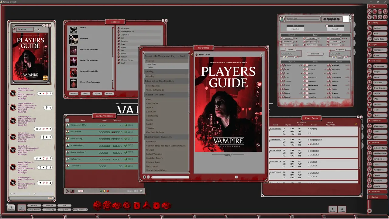 Vampire the Masquerade RPG Player's guide - Recess Games LLC