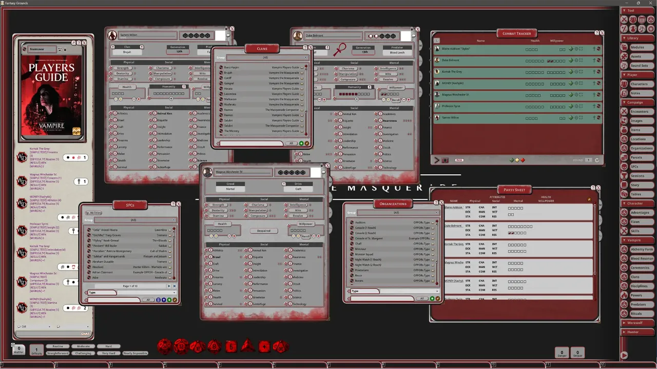 Character Sheet, Vampire: The Masquerade – Bloodlines Wiki