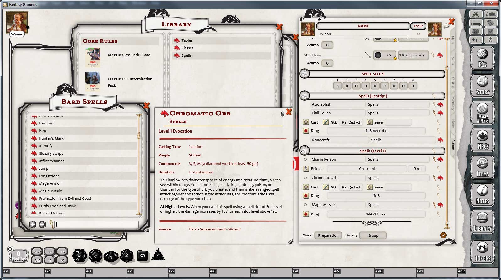 D&D Bard Class Pack for Fantasy Grounds