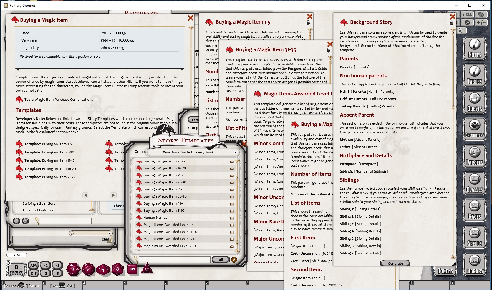 D D Xanathar S Guide To Everything 5e For Fantasy Grounds