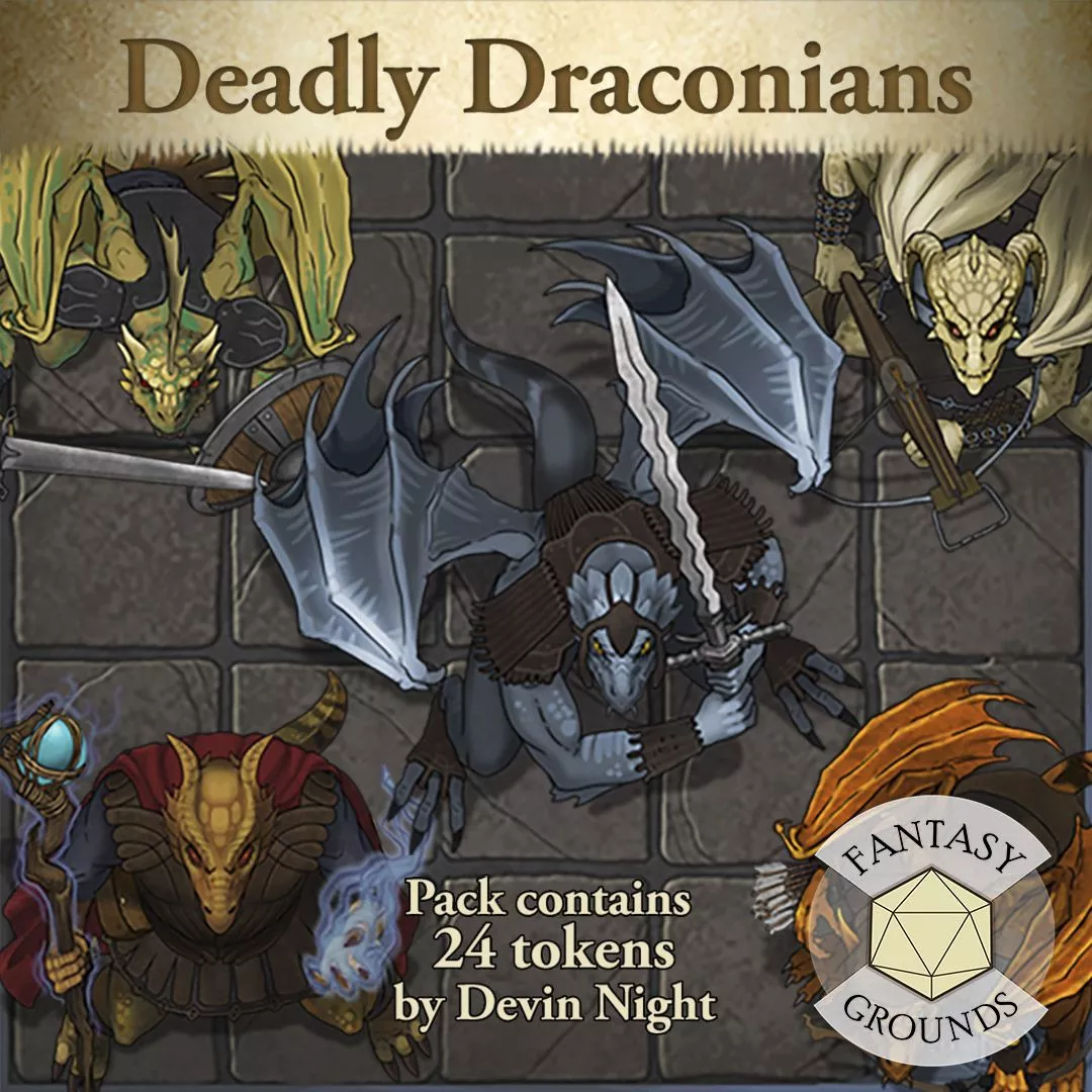 Devin Night Token Pack 152: Deadly Draconians for Fantasy Grounds