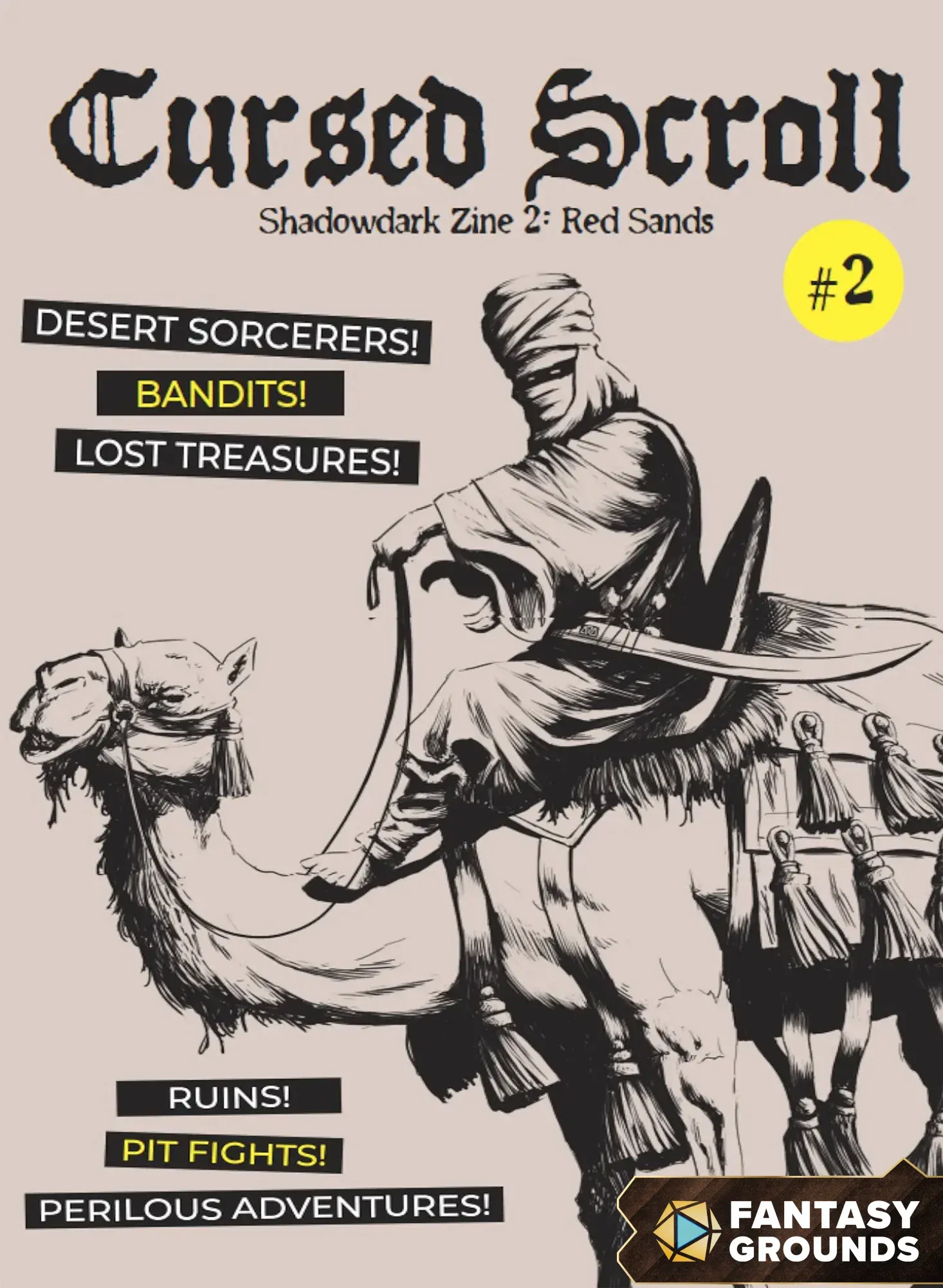 Cursed Scroll Zine, Vol. 2: Red Sands for Fantasy Grounds